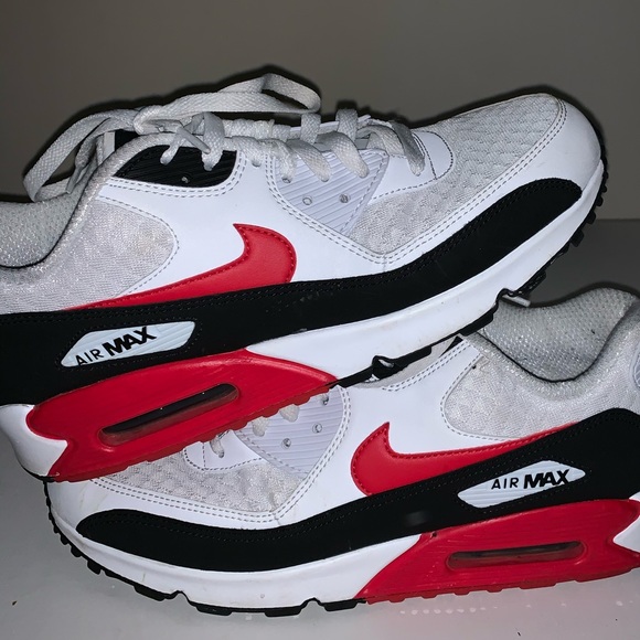 air max 90 white university red black